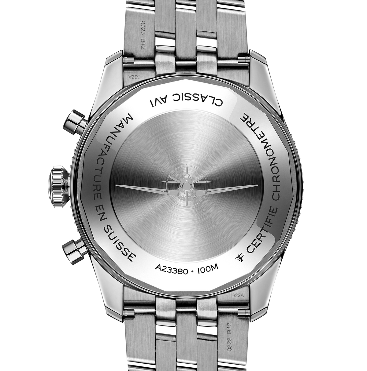 Breitling Classic AVI Chronograph 42 Curtiss Warhawk Watch with Stainless Steel Bracelet