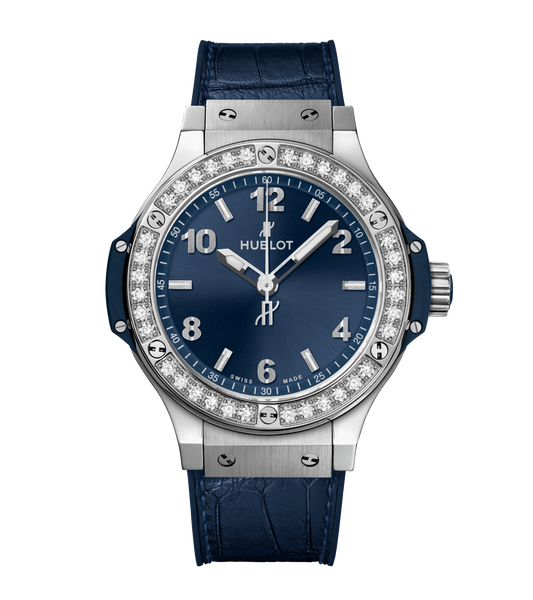 Hublot Big Bang Steel Blue Diamonds, 38mm with Blue Dial