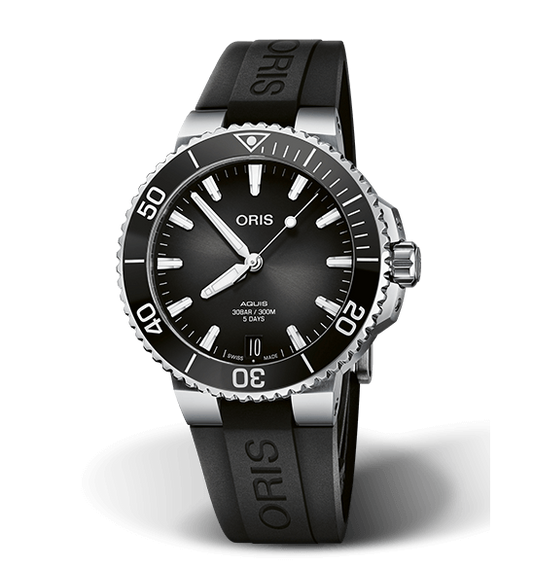 Oris Aquis Date Calibre 400 Watch with Black Dial, 41.50mm