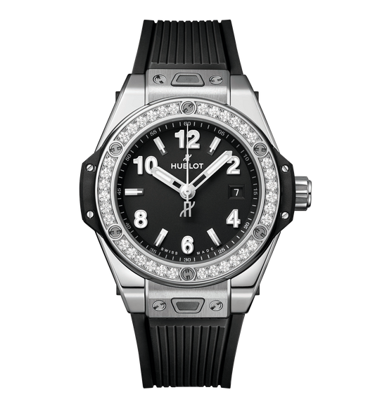 Hublot Big Bang One Click Steel Diamonds, 33mm with Black Dial