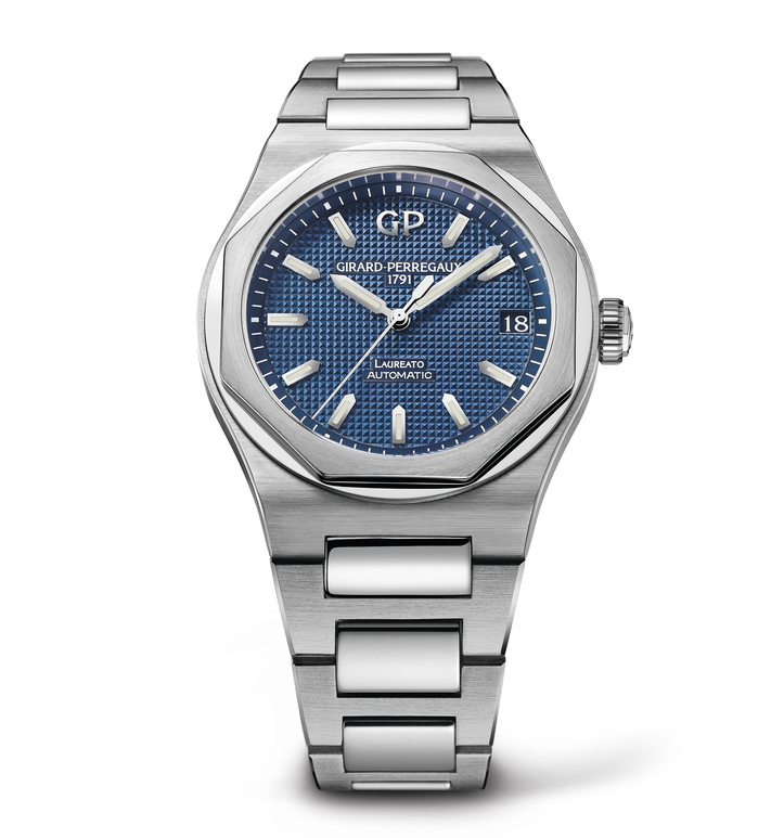 Girard-Perregaux Laureato 42mm Watch with Blue Dial