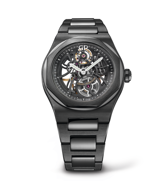 Girard-Perregaux Laureato Skeleton Ceramic 42mm Watch with Black Ceramic Bracelet