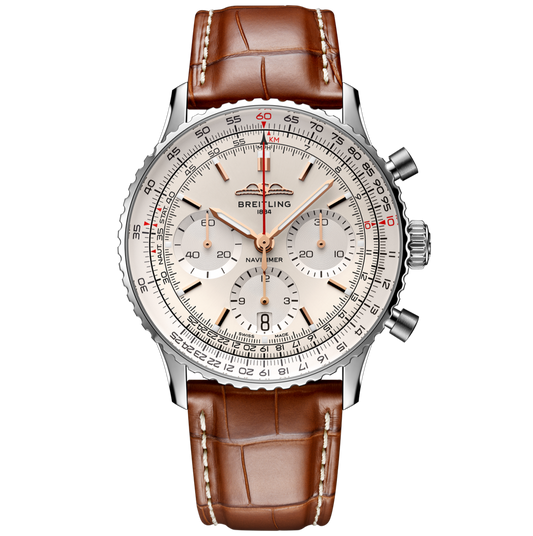 Breitling Navitimer B01 41mm Watch with Silver Dial