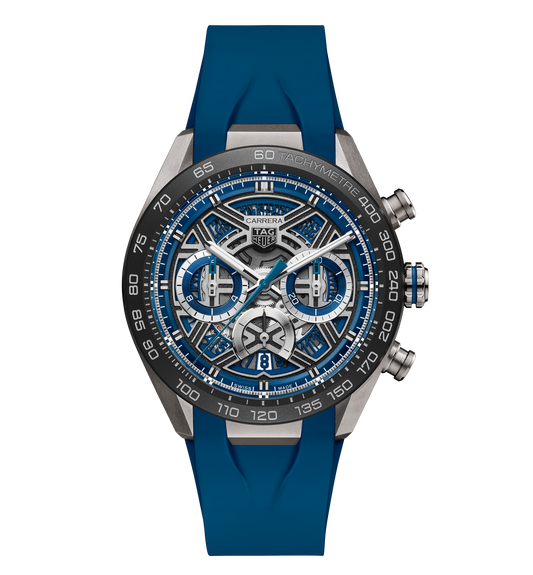 TAG Heuer Carrera Chronograph Extreme Sport Watch with Blue Rubber Strap