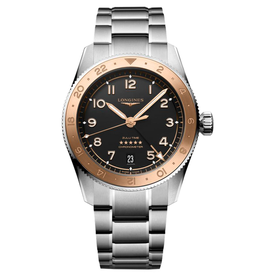 Longines Spirit Zulu Time 1925, 39mm Watch with Black Dial