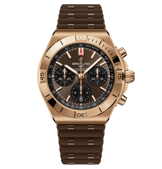 Breitling Chronomat B01 Chronograph 42 Watch with Chocolate Panda Dial