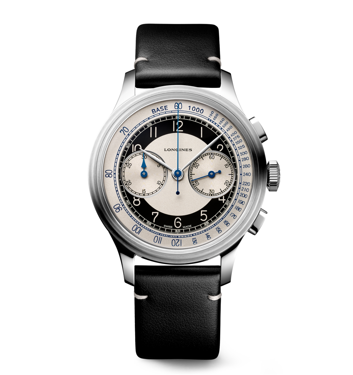 Longines Heritage Classic Chronograph 40mm Watch with Leather Strap