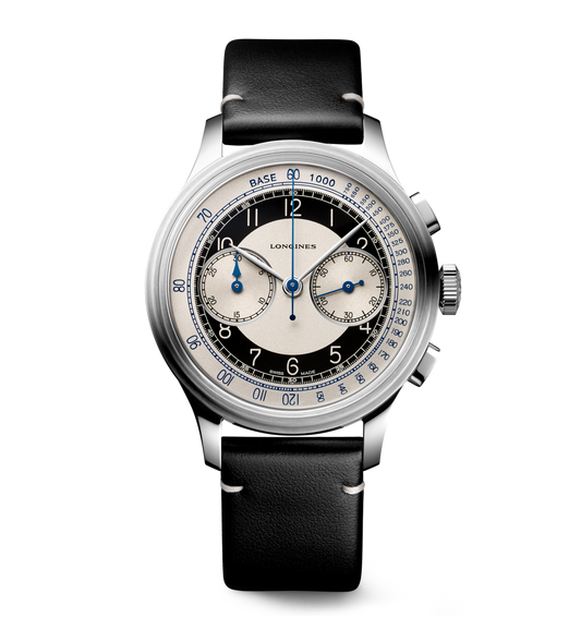 Longines Heritage Classic Chronograph 40mm Watch with Leather Strap