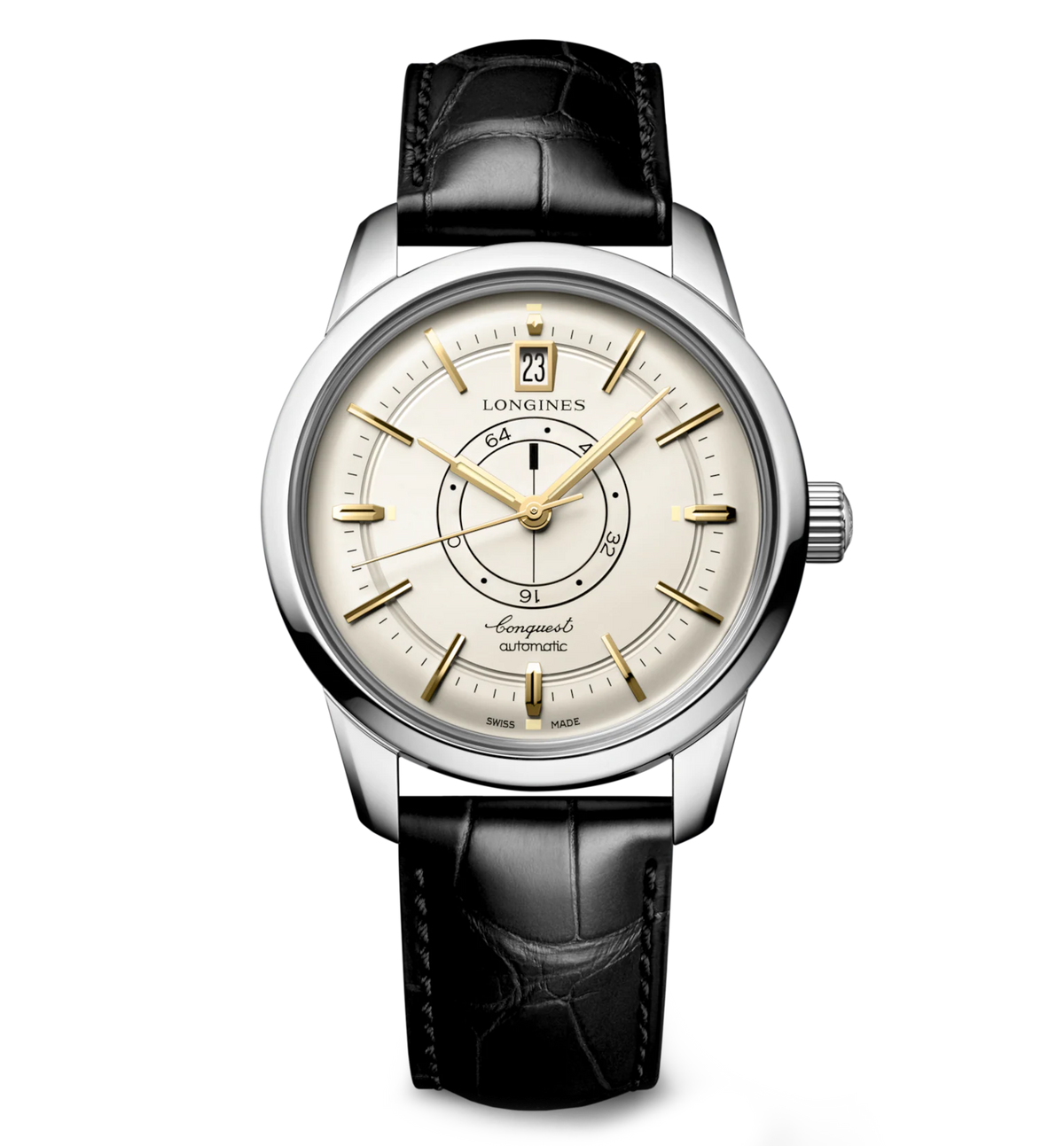 Longines Conquest Heritage Central Power Reserve 38mm Watch with Champagne Dial