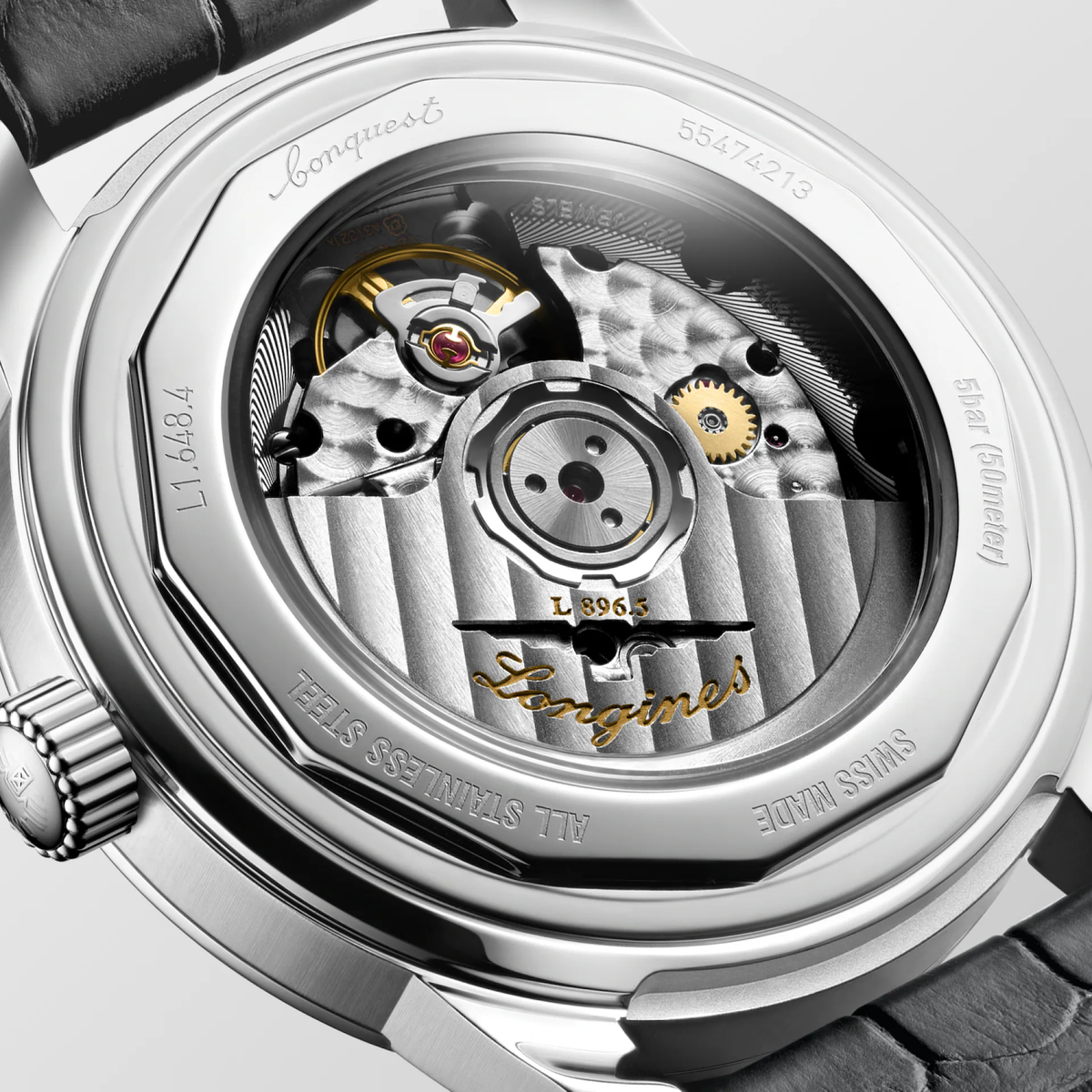 Longines Conquest Heritage Central Power Reserve 38mm Watch with Gray Dial