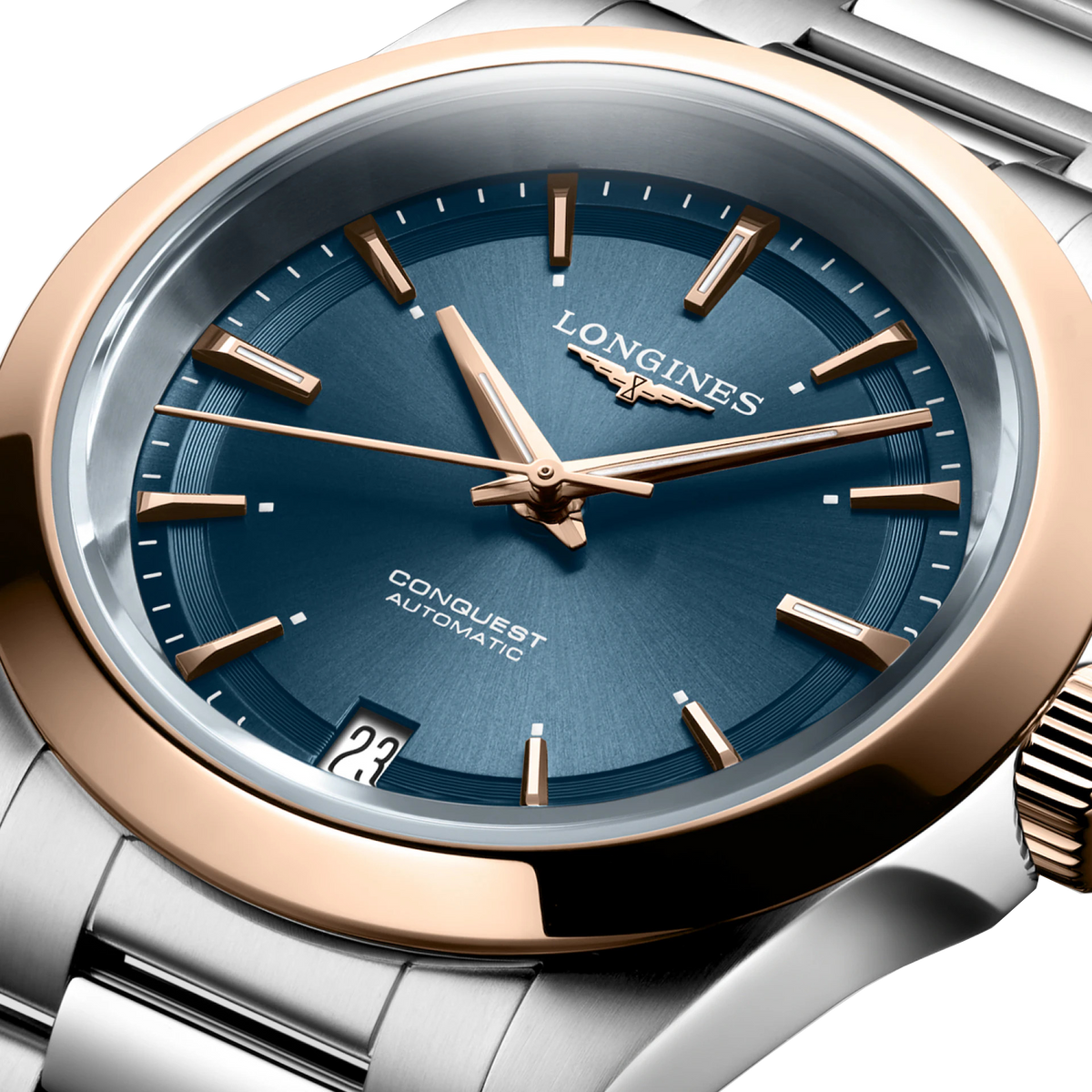 Longines Conquest 34mm Watch with Midnight Blue Dial