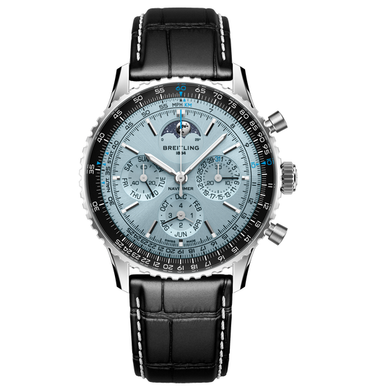 Breitling Navitimer B19 Chronograph 43 Perpetual Calendar Watch with Leather Strap