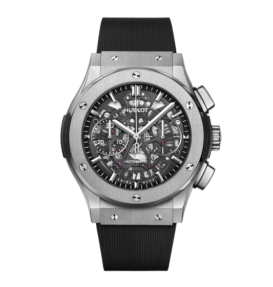 Hublot Classic Fusion Aerofusion Titanium, 45mm with Black Rubber Strap