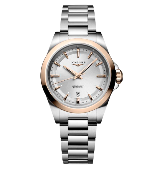 Longines Conquest 30mm Watch with Sunray Silver Dial