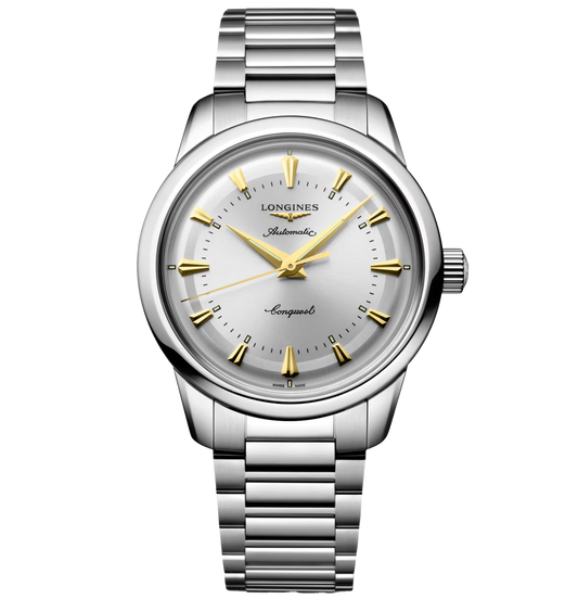 Longines Conquest Heritage 38mm Watch with Opaline Ivory Dial