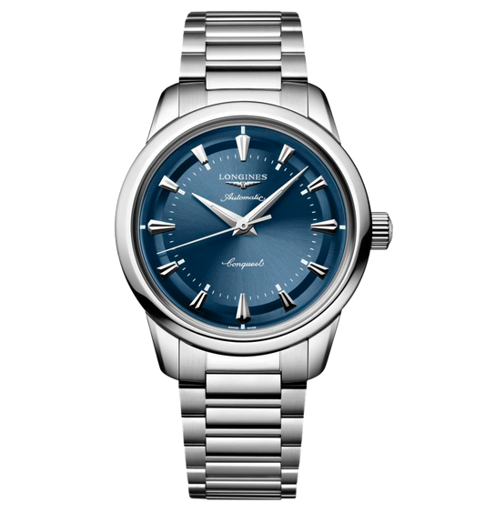 Longines Conquest Heritage 38mm Watch with Blue Dial