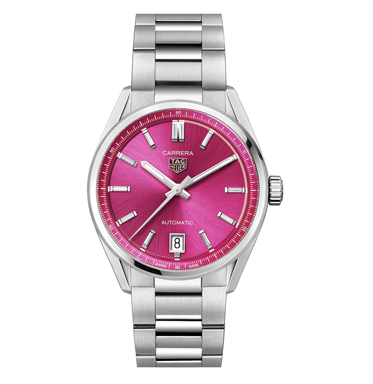 TAG Heuer Carrera Date Watch with Pink Dial