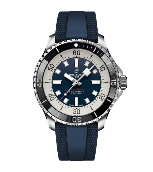 Breitling Superocean Blue on Rubber Watch, 44mm