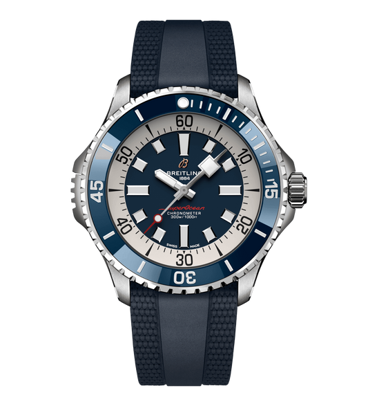 Breitling Superocean Blue on Rubber Watch, 46mm