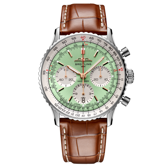 Breitling Navitimer B01 41mm Watch with Mint Green Dial