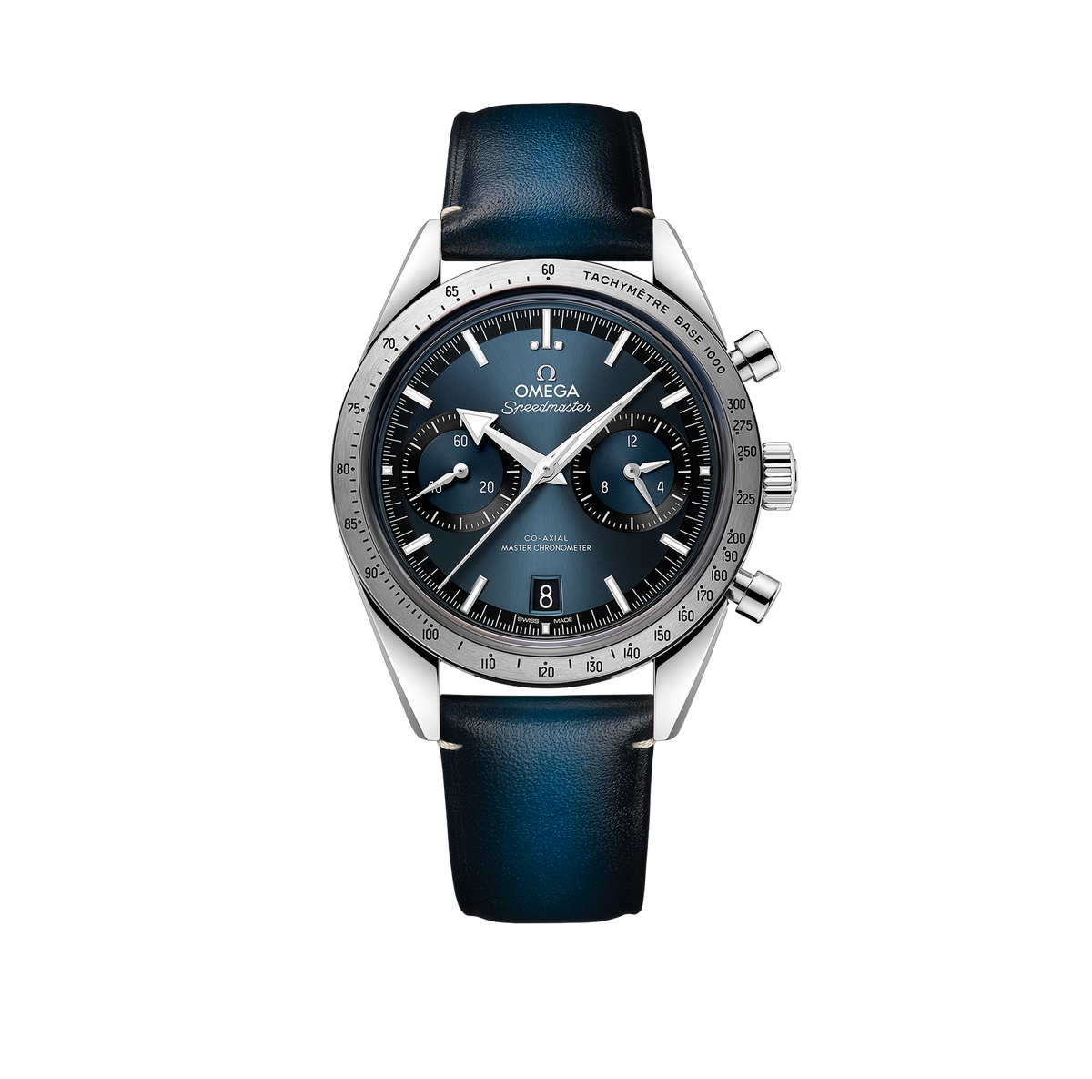 OMEGA Speedmaster '57 Co-Axial Master Chronometer Chronograph, 40.5mm on Blue Strap